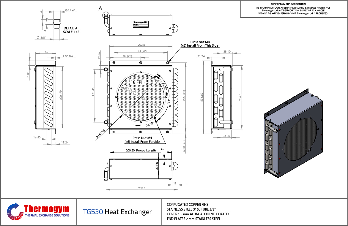 Fin Tube Heat Exchanger TG530