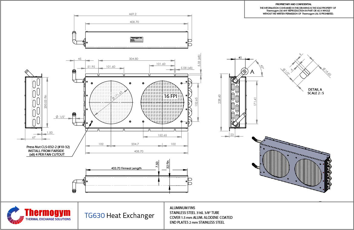 Fin Tube Heat Exchanger TG630